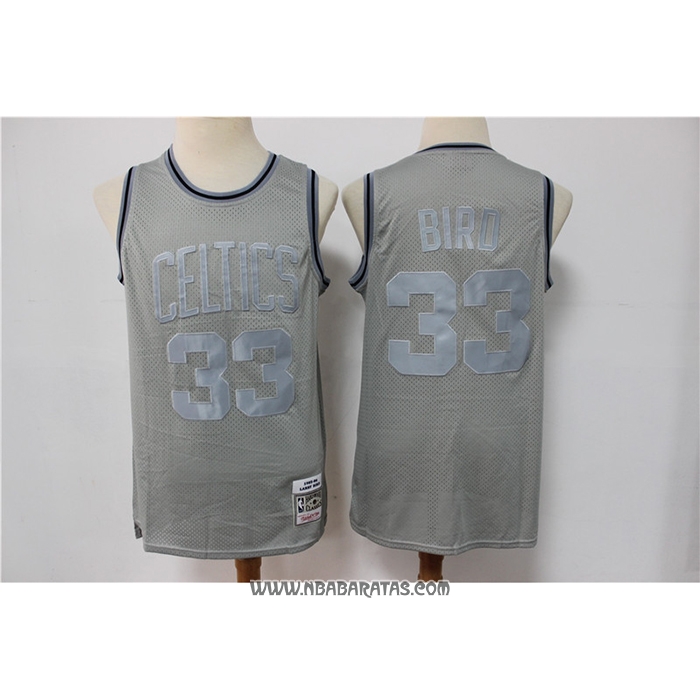 Camiseta Boston Celtics Larry Bird #33 Mitchell & Ness 1985-86 Gris
